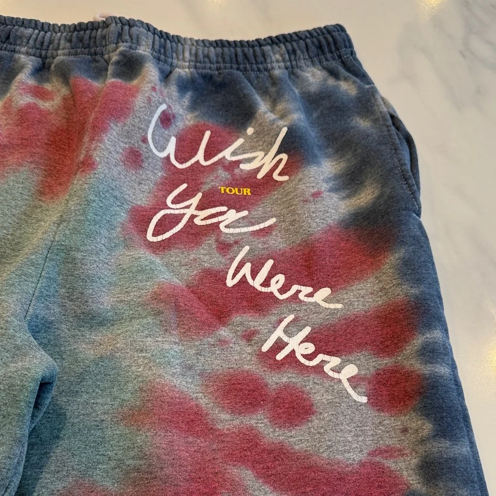 Travis Scott Astroworld Tie-Dye Men's Joggers - Red and Blue L